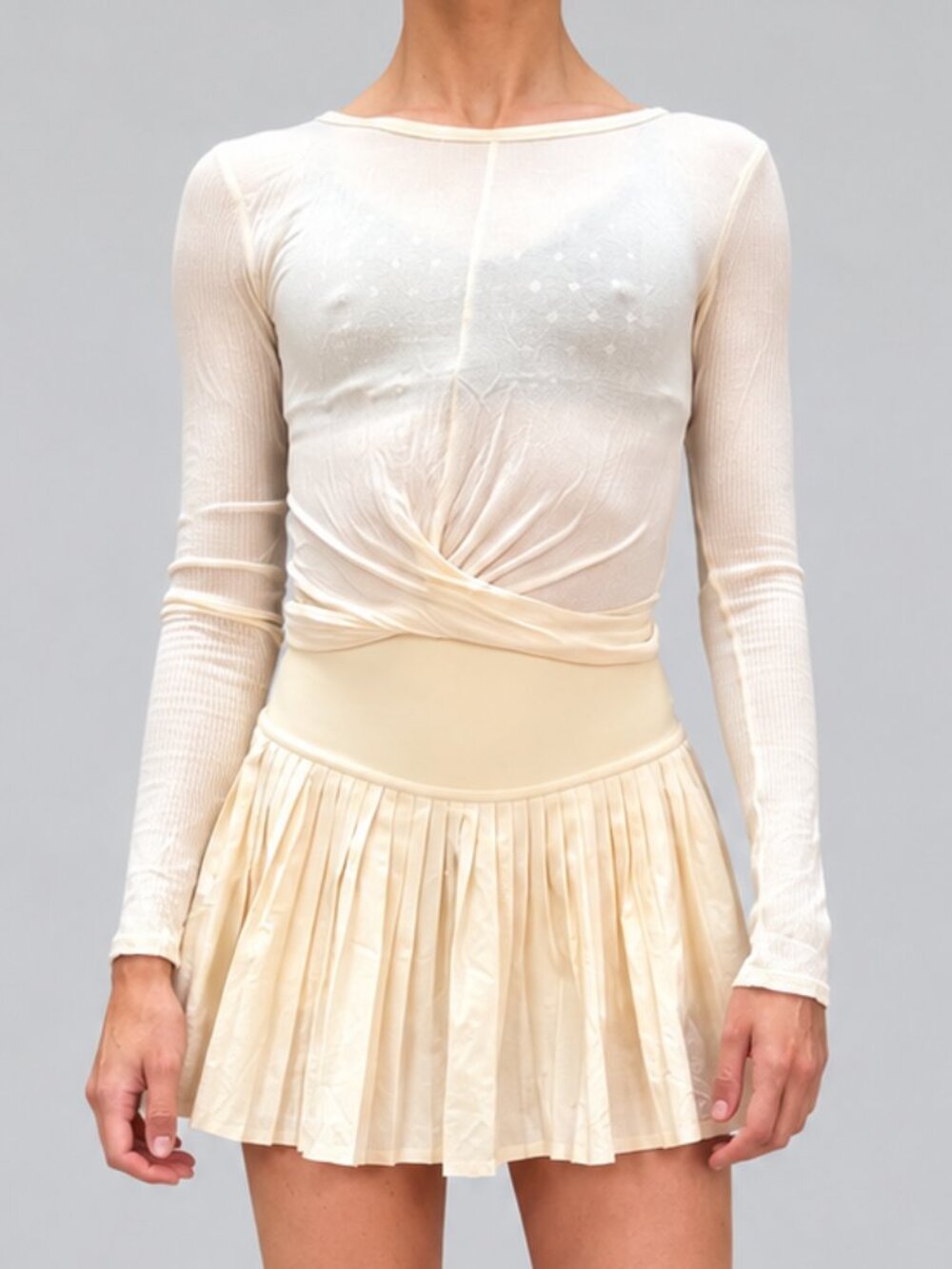 Alo Yoga Candlelight Yellow Tennis Skirt & Top Set – XS